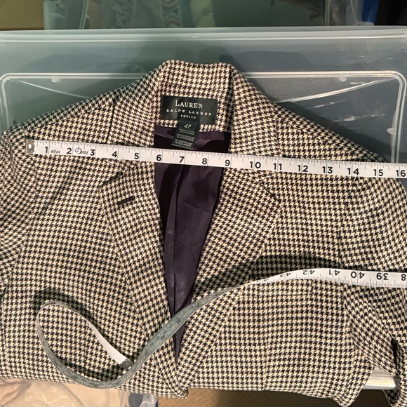 Ralph Lauren Linen Houndstooth Blazer - Picture 10 of 11